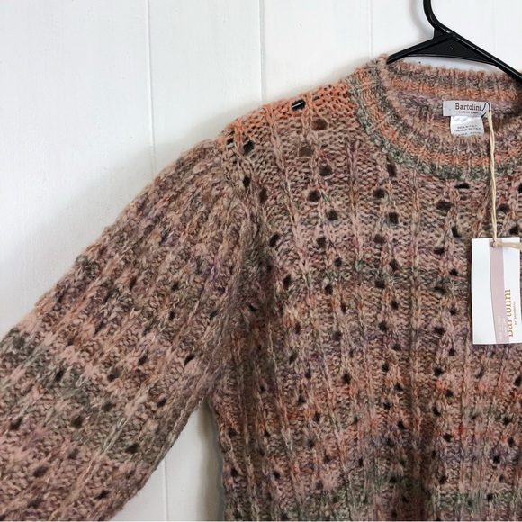 NWT Bartolini Wool Blend Multi Colour Knit Sweater Sz S - Picture 2 of 11